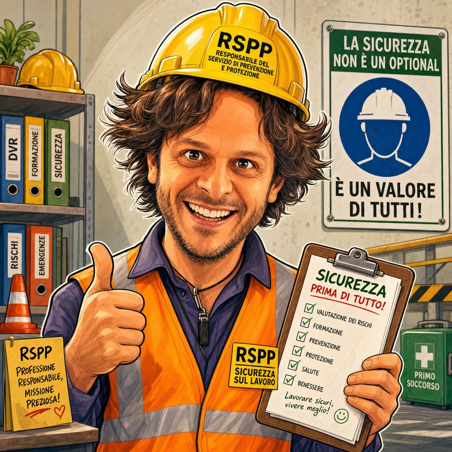 Illustrazione: Alessandro Richard in veste di responsabile della sicurezza